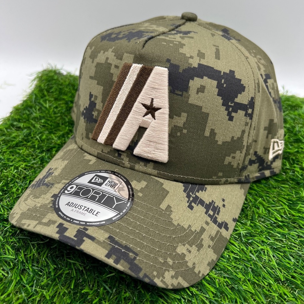 New Era Houston‎ Astros MLB Green Digital Camo 9Forty A Frame Snapback Hat New